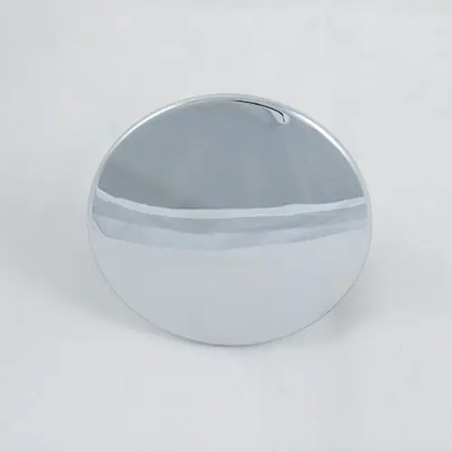 Chromfarbener Ventilstopfen von Kludi mit glatter, reflektierender Oberfläche und runder Form, auf hellem Hintergrund platziert.